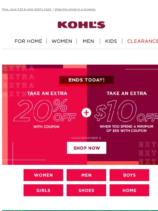 Kohls - Take 20% off + prep your home for the holidays ??‍?‍?‍?