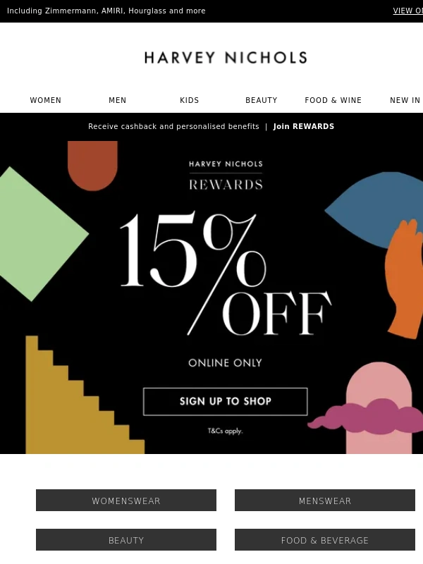 Harvey Nichols - Enjoy 15% off new season and sale with REWARDS