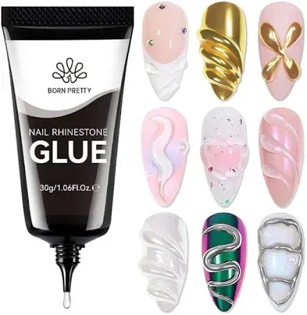 Nail Rhinestone Glue Gel 30g Glue For Gemstones Professional Gemstone Glue For Nails