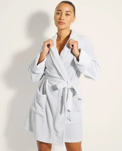 Women's Soma Intimates & Sleepwear Soma Plush Short Robe In Pretty Pink