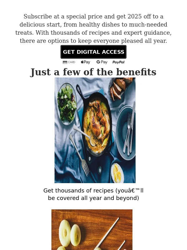 Epicurious - Kick off 2025 with tens of thousands of recipes!