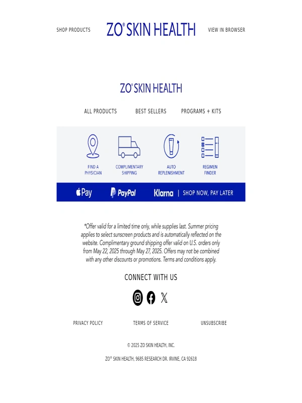 ZO Skin Health - Final Hours to shop the Free Shipping Event