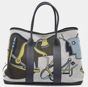 Noir H Plume Canvas Bag