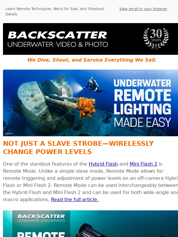 Backscatter - Underwater Remote Lighting
