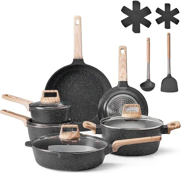 17pc Granite Pots & Pans Set
