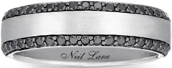 Neil Lane 1/2 Ct tw Black Diamond Band in 14K White Gold