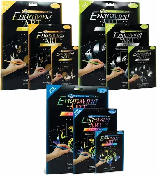 Royal Brush Rainbow Foil Engraving Art Blank Boards
