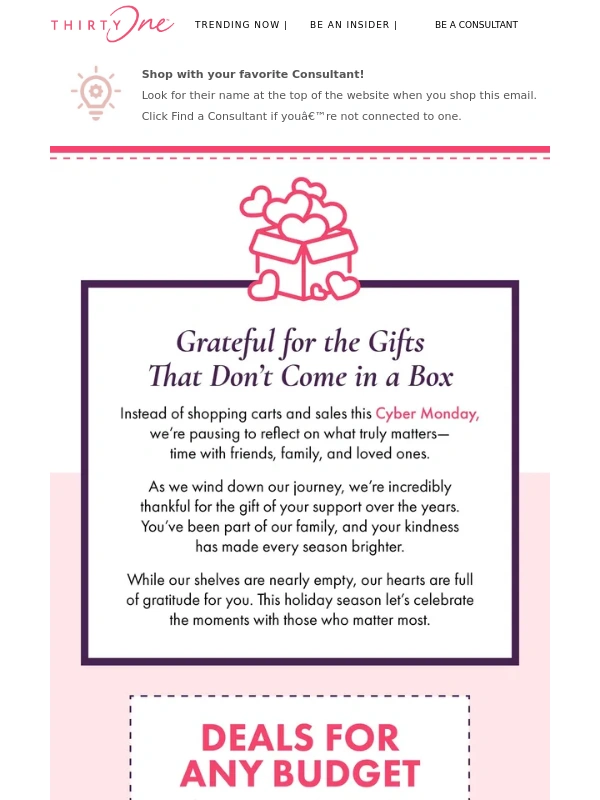 Thirty-One - It’s Cyber Monday