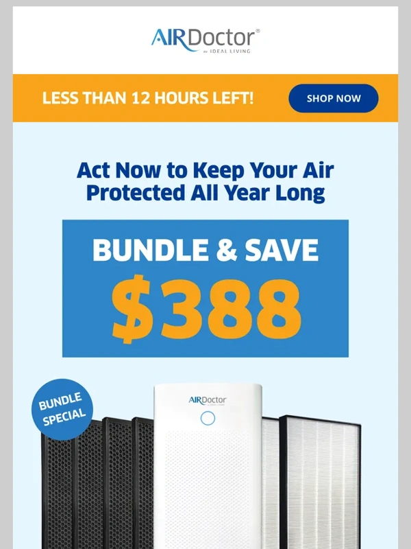 AirDoctor - TODAY is your last chance to save up to $300