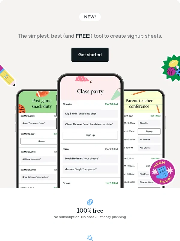 Evite - Meet Evite SignUp Sheets
