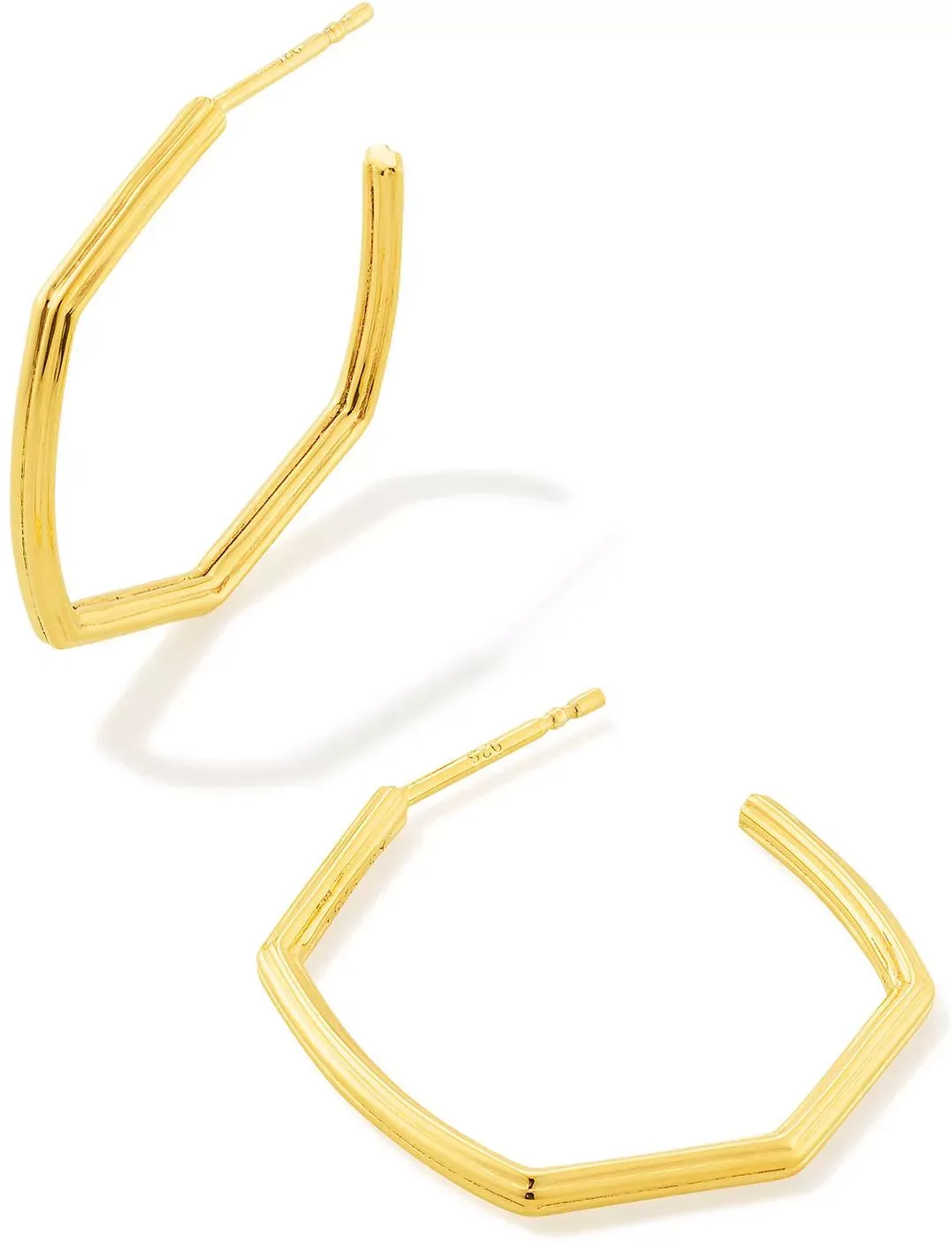 Kendra Scott Davie Ridged Hoop Earrings