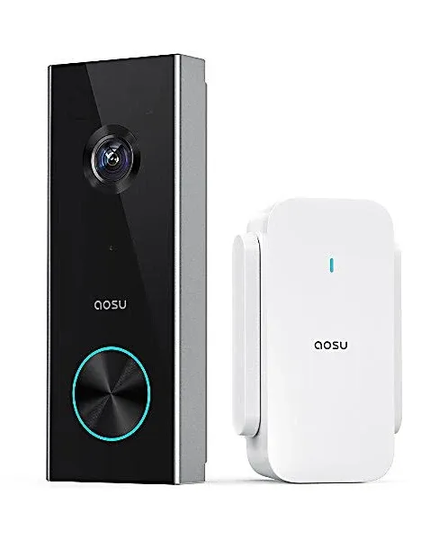 AOSU Wireless Flush Mount Video Doorbell Camera