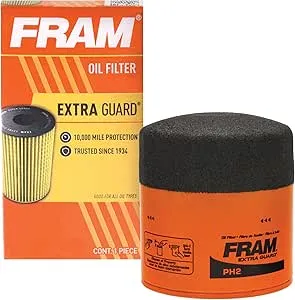 FRAM Extra Guard PH2, 10K Mile Change Automotive Replacement Interval Spin-On Engine Oil Filter for Select Vehicle Models $3.81