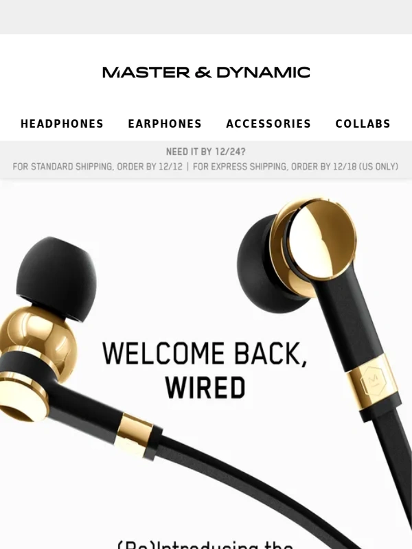 Master & Dynamic - (Re)Introducing: ME05 Earphones