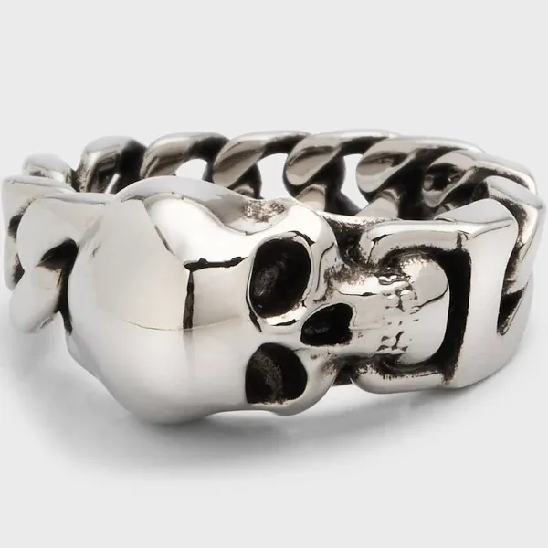 Alexander McQueen Men's Skull Chain Ring
