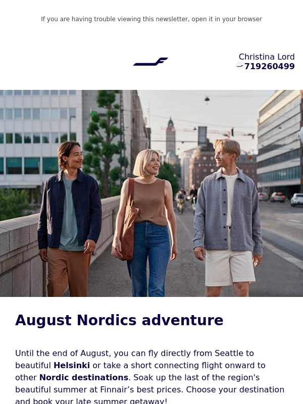 Finnair - Fly directly from Seattle to Helsinki