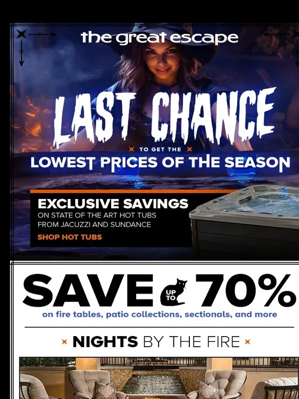 The Great Escape - Last Chance for season-low prices