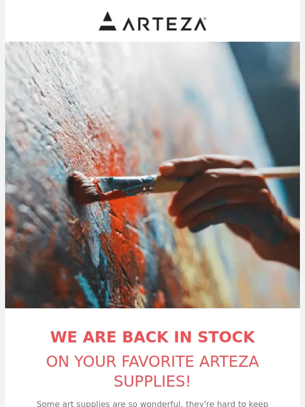 Arteza - Back in Stock: Your favorite Arteza supplies ?️