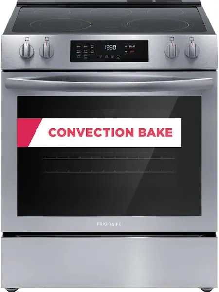 Frigidaire 30" Front Control Electric Range FCFE3083AS