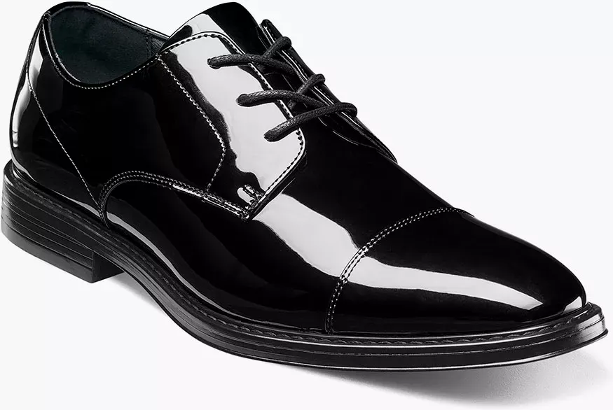 Nunn Bush Shoes Centro Formal Flex Cap Toe Oxford Black Patent Size 15
