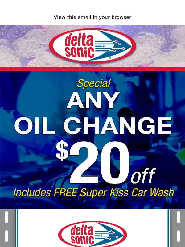 Delta Sonic - ? DEAL! Save $20 on any Oil Change,Alignment starting at $69.99 & save $20 on A/C Service!