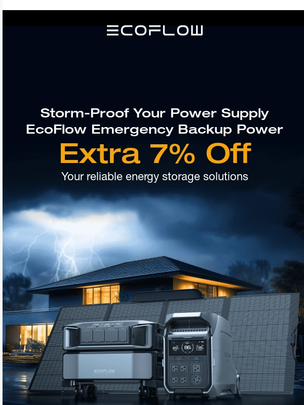 EcoFlow - ?️ Stay Ready During Tornado Season: 7% Off Emergency Power Solutions!?️