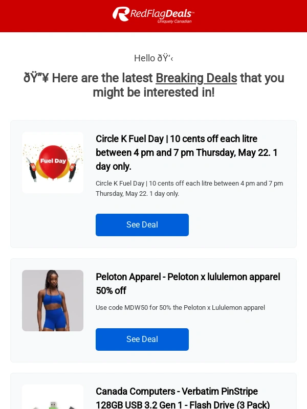 RedFlagDeals - Tick Tock! Hot Deals from Circle K,Xbox,Amazon,Peloton & Top Brands!