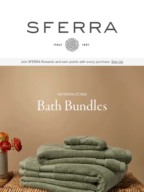 Sferra - Bath Bundle Savings: 5% Off