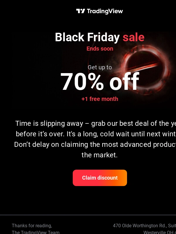TradingView - Your Black Friday offer is running out