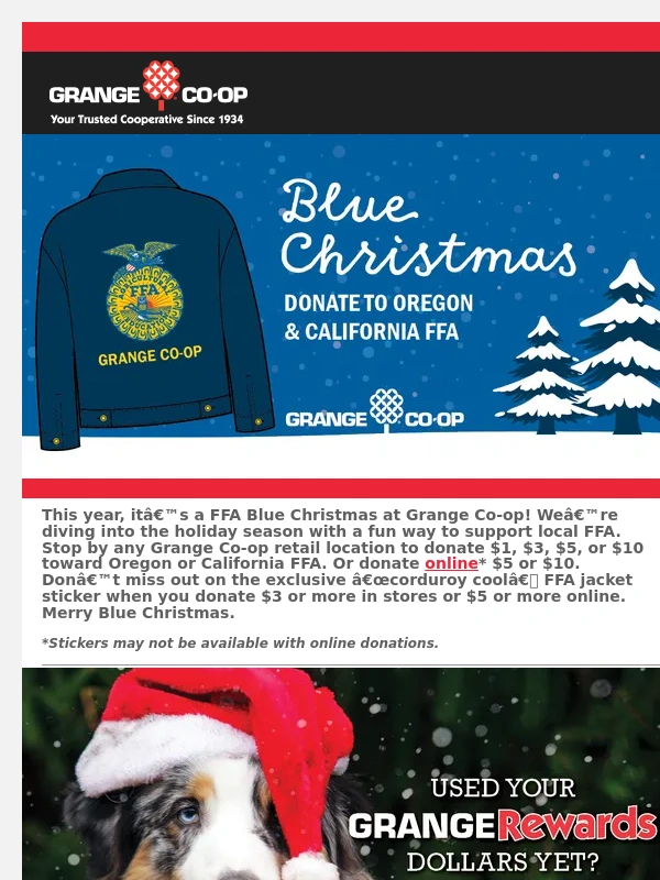 Grange Co-op - It's a FFA Blue Christmas!