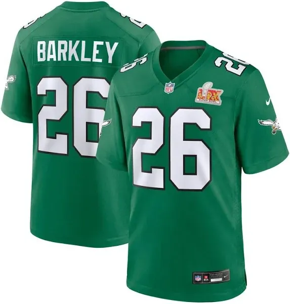 Nike Men's Saquon Barkley Philadelphia Eagles Super Bowl LIX 2nd Alternate Game