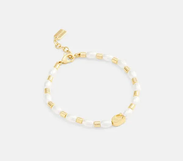Coach Women's Pearls and Beads Linear Bracelet