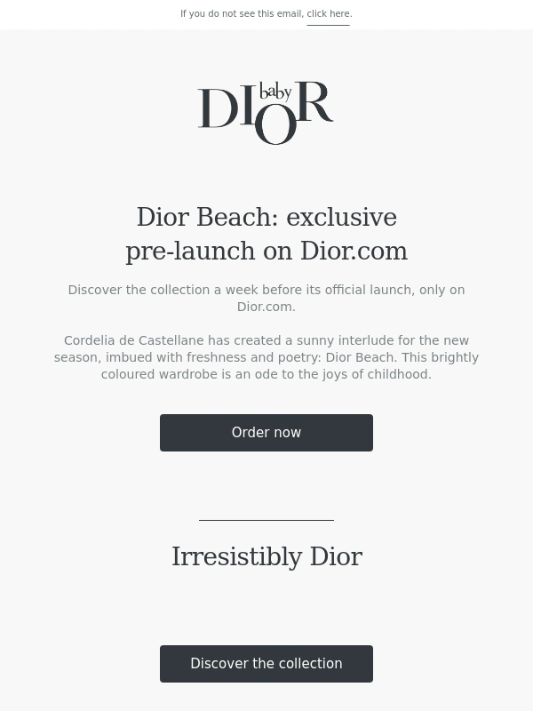Dior - Baby Dior Beach: exclusive pre-launch on Dior.com
