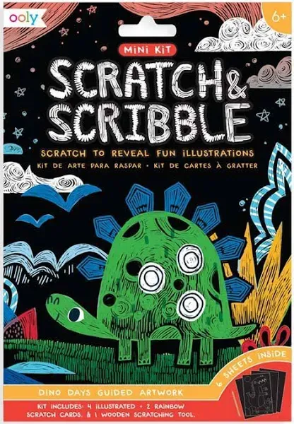 Dino Days Mini Scratch & Scribble Art Kit