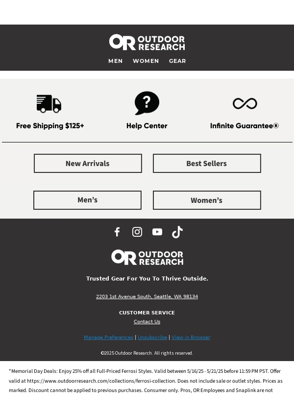 Outdoor Research - 25% Off Ferrosi Is Here—Don’t Miss Out