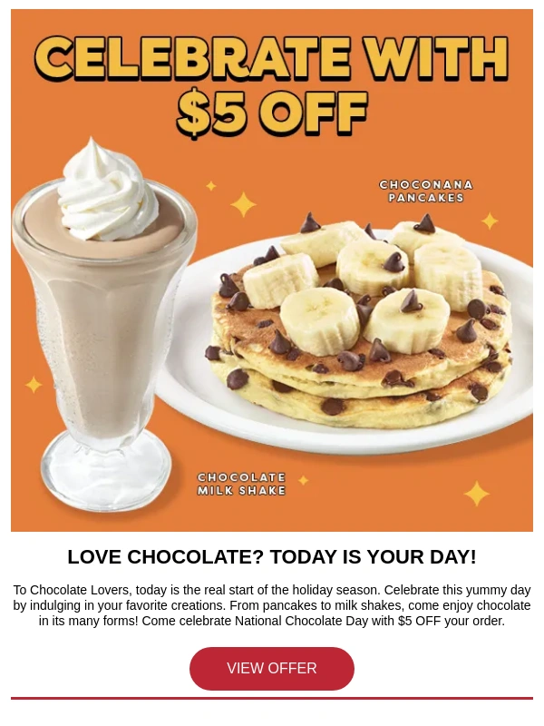 Dennys - It's National Chocolate Day