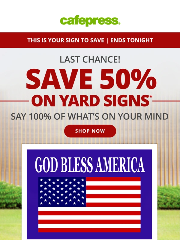 CafePress - Signs of Savings Ahead!
