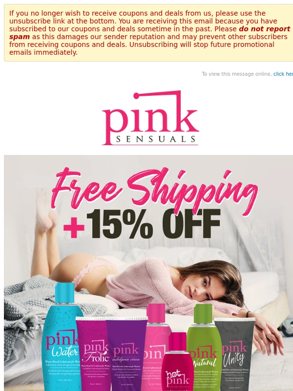 Pink - October 15% OFF + FREE Shipping