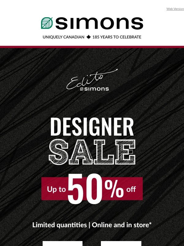 Simons - Designer SALE: up to 50% off