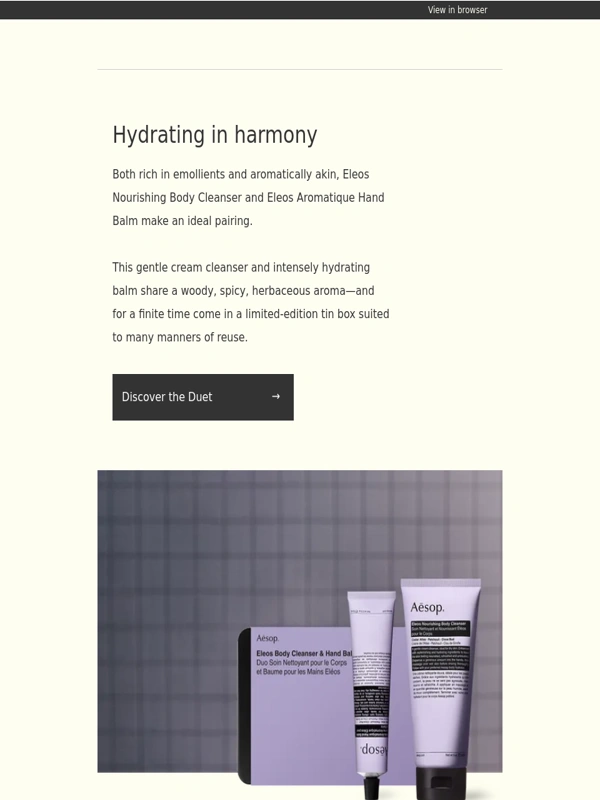 Aesop - A new duo and a gift for you