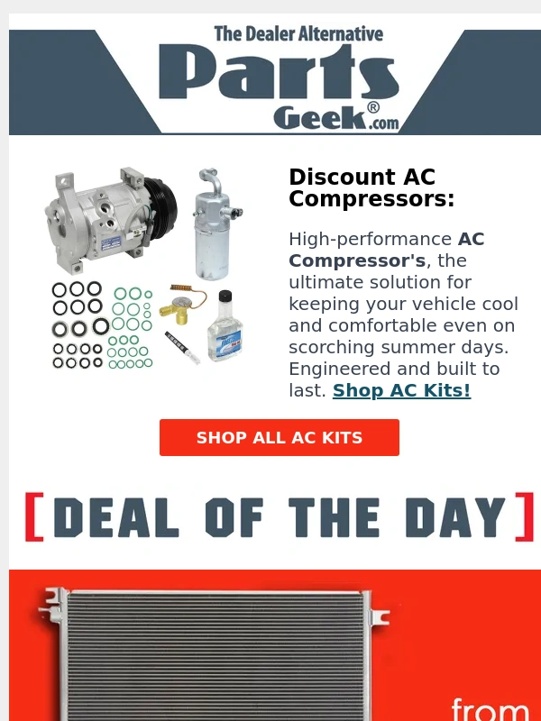Parts Geek - (Deal Of The Day) Limited Time Summer Savings