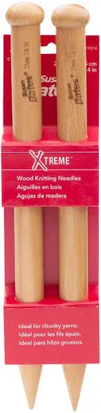 Susan Bates X-Treme Wood Single Point Knitting Needles
