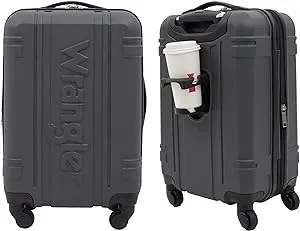 Wrangler Astral Hardside Luggage, Dark Shadow, 20-Inch Carry-On