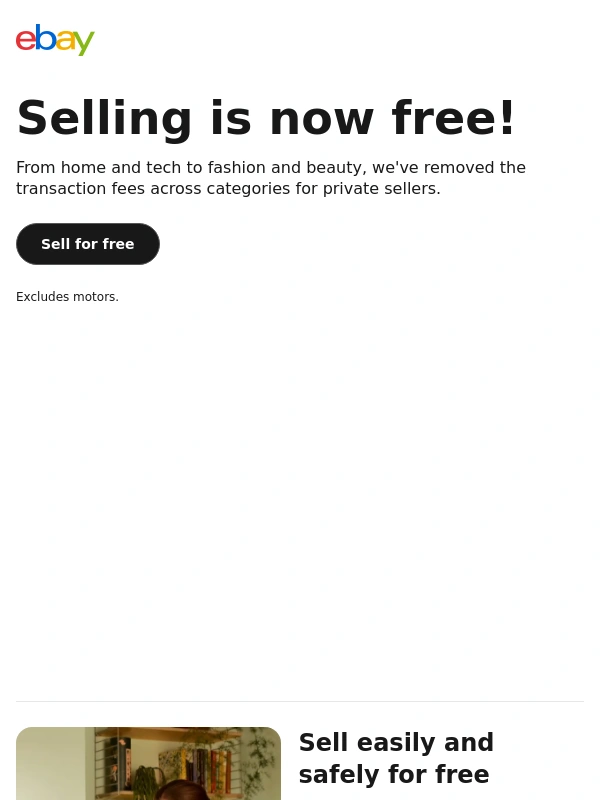 eBay UK - It's now free to sell,sgtt ?