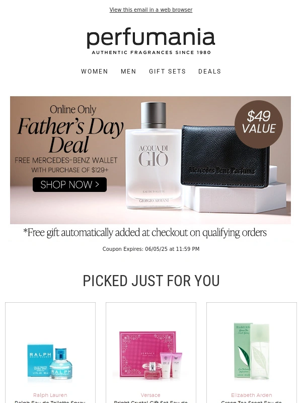 Perfumania - Unwrap $10 Off – Gifts He Deserves
