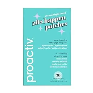 Proactiv Zits Happen® Hydrocolloid Acne Patches- Pimple Patches for Face and Back Acne with Pore Cleansing Salicylic Acid- 30 Count