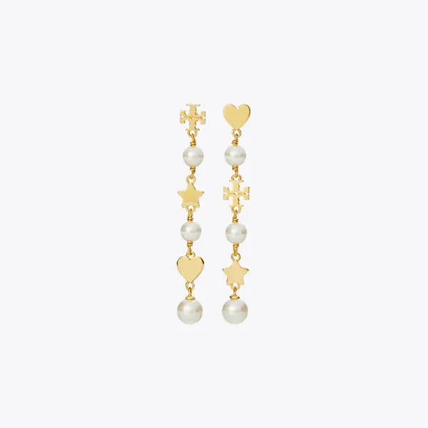 Tory Burch Women's Kira 18K-Gold-Plated Pearl Earrings