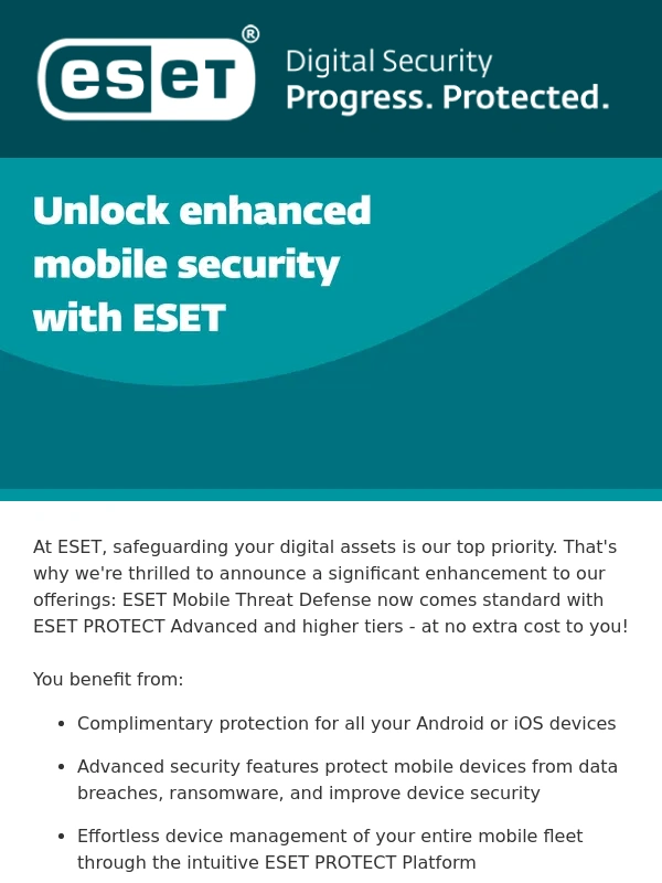 ESet - ESET PROTECT Advanced Now Includes Mobile Security - Free for You!