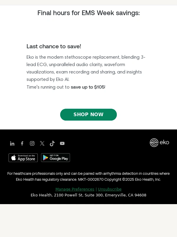 Eko - ❗Final Call to Save Up to $105❗