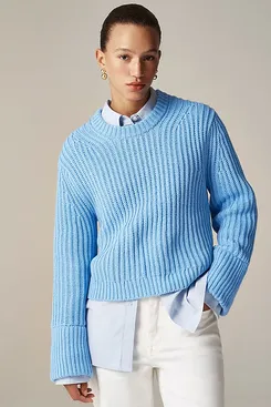J.Crew Heritage Cotton Fisherman Crewneck Sweater